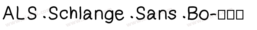 ALS Schlange Sans Bo字体转换